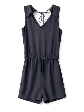 RW&CO Charcoal Grey Sleeveless Romper - Size Small